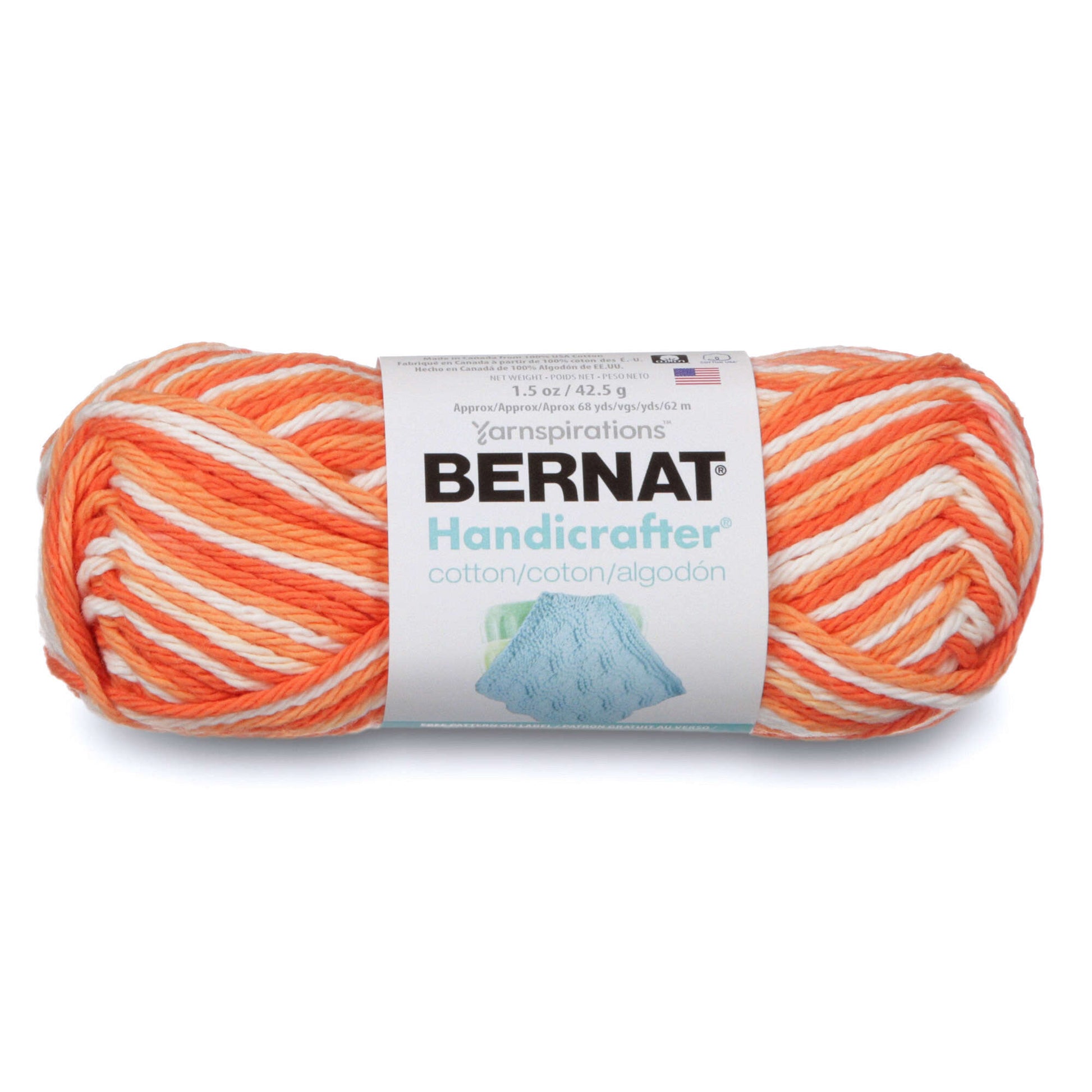 Bernat Handicrafter Cotton Ombres Yarn Poppy Ombre