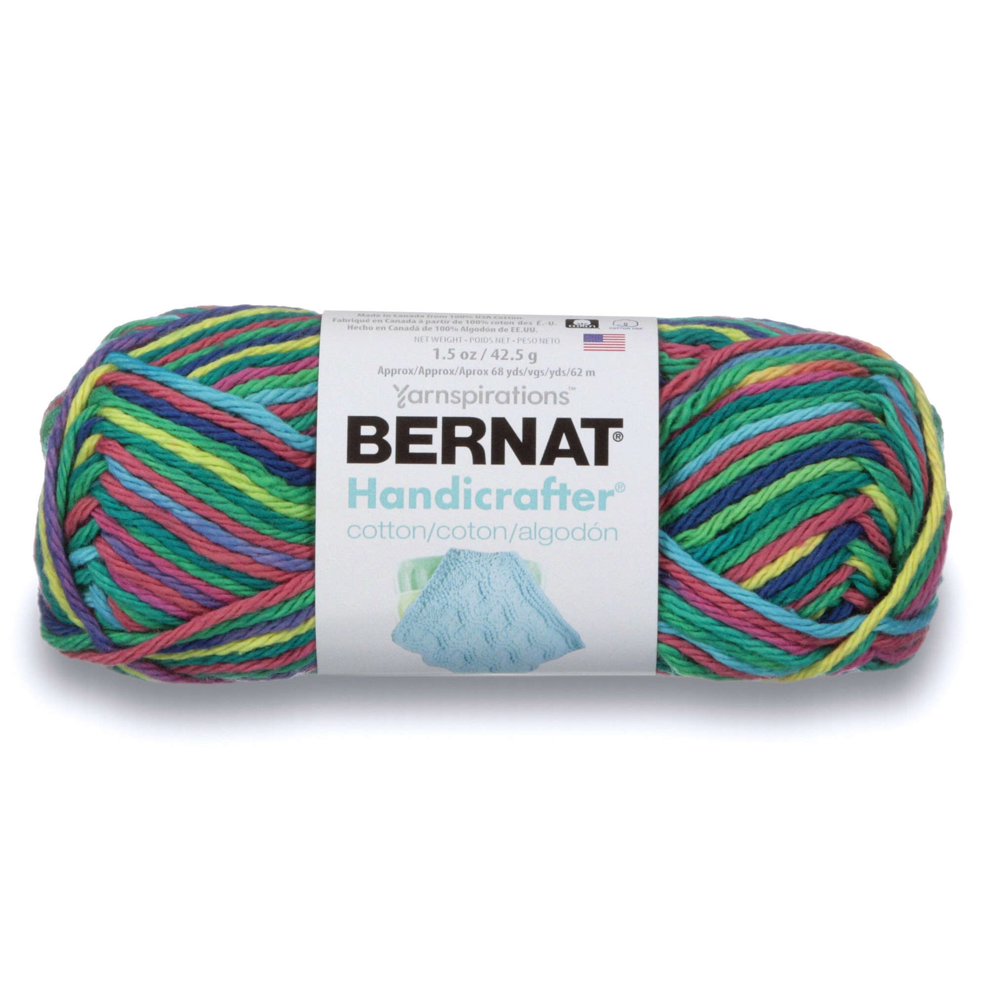 Bernat Handicrafter Cotton Ombres Yarn Psychedelic Ombre