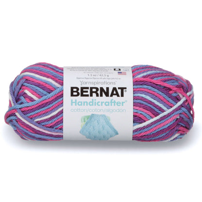 Bernat Handicrafter Cotton Ombres Yarn Purple Perk Ombre