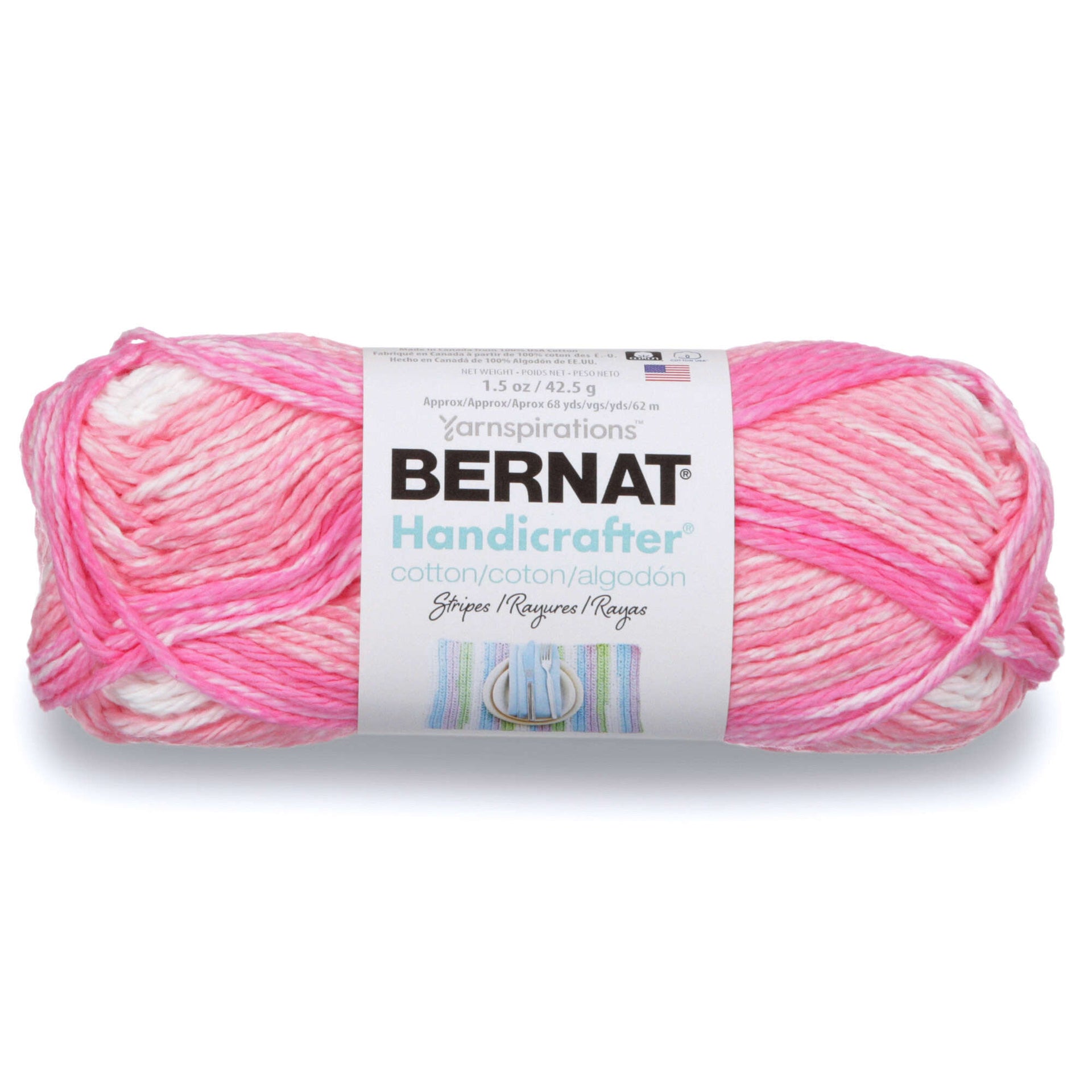 Bernat Handicrafter Cotton Stripes Country Stripes Yarn - 6 Pack