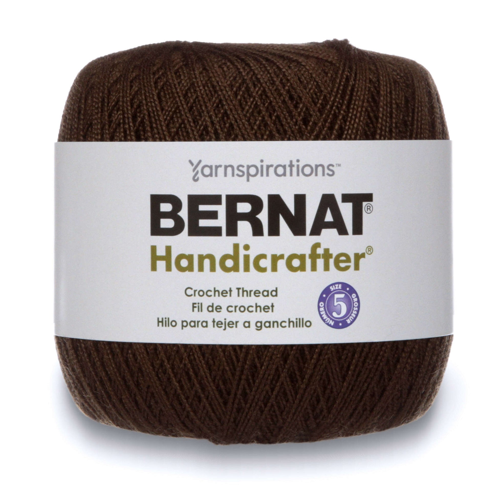 Bernat Handicrafter Crochet Thread - Discontinued Dark Mocha