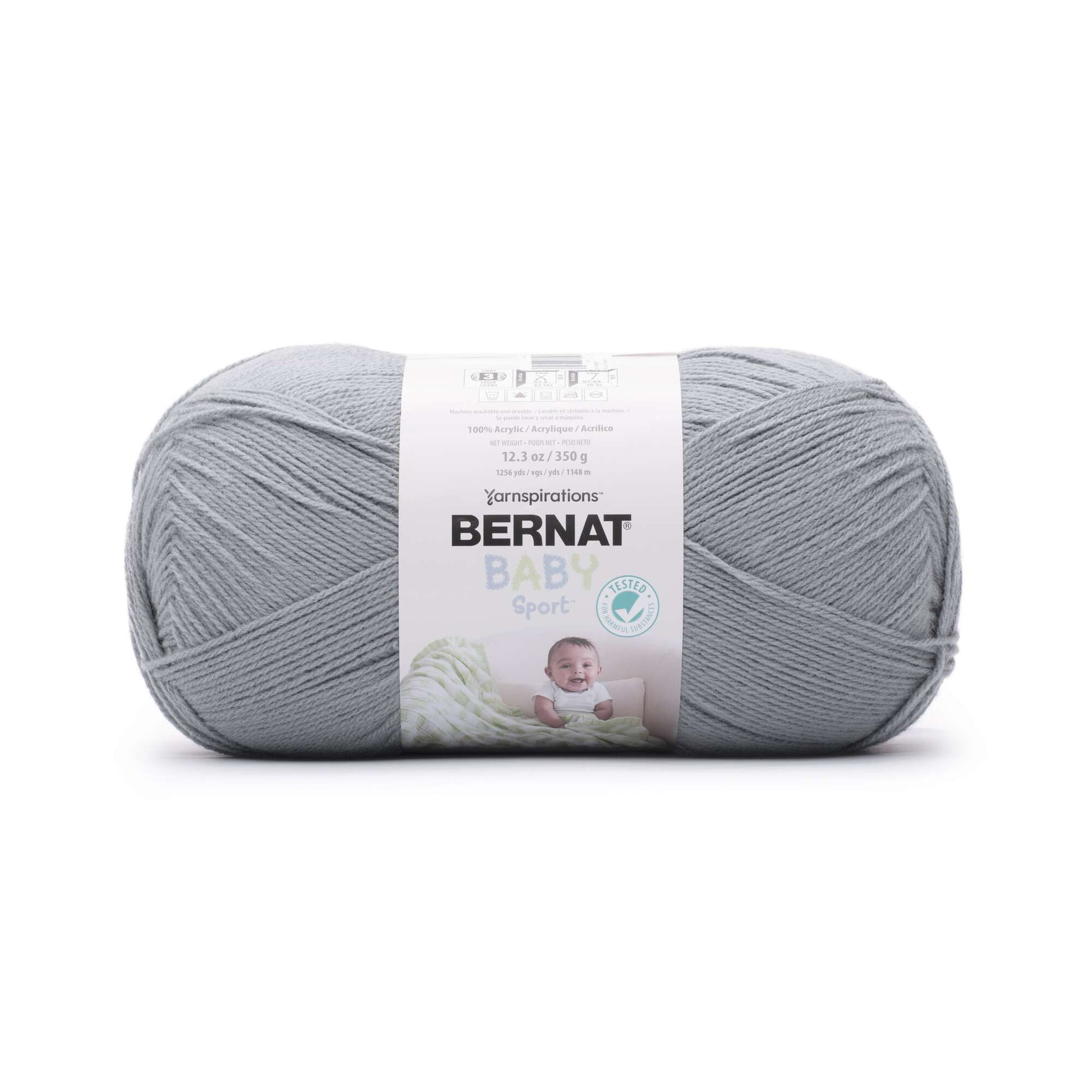 Bernat Big Ball Baby Sport Yarn, Pale Blue
