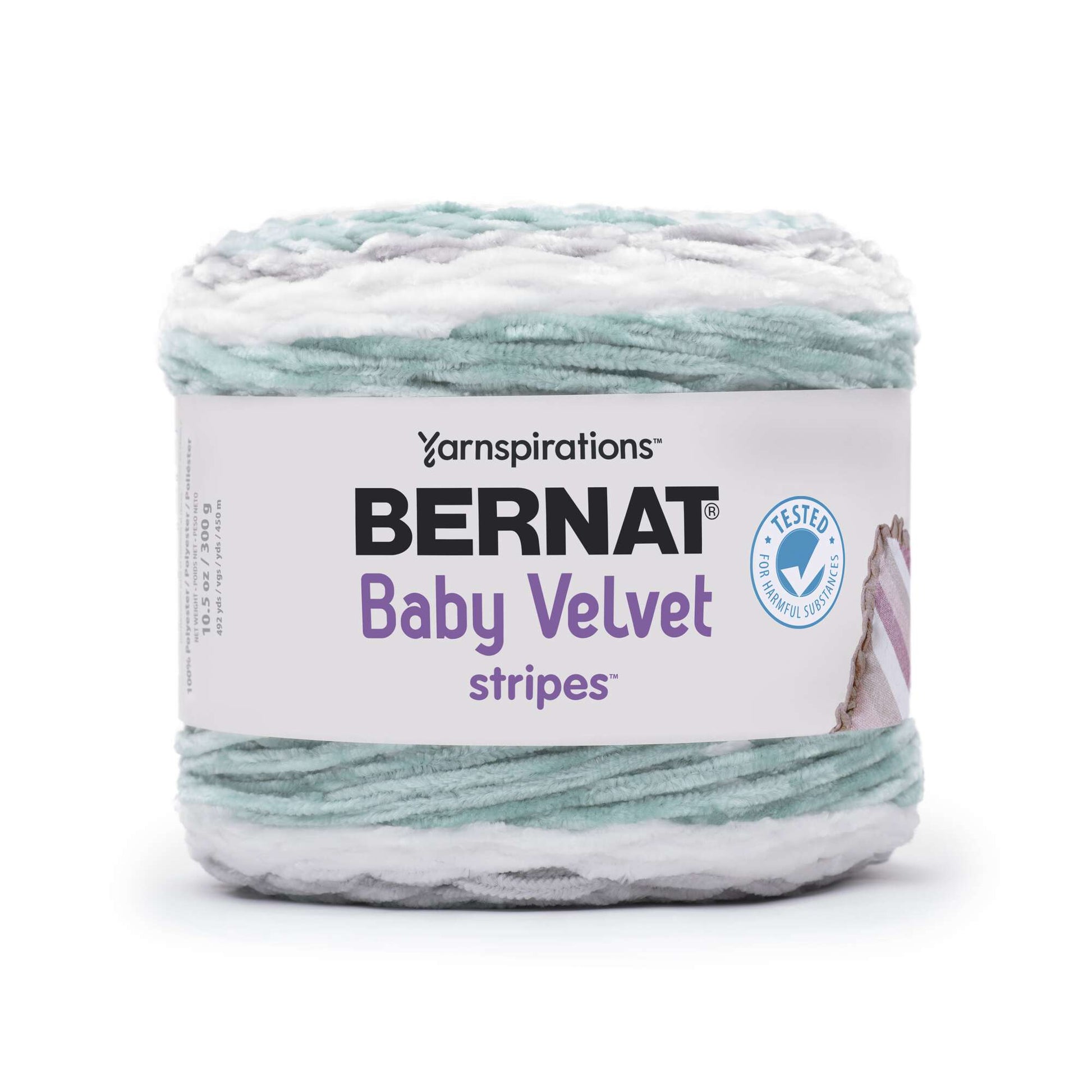 Bernat Baby Velvet Stripes Yarn - Discontinued Shades Misty Forest