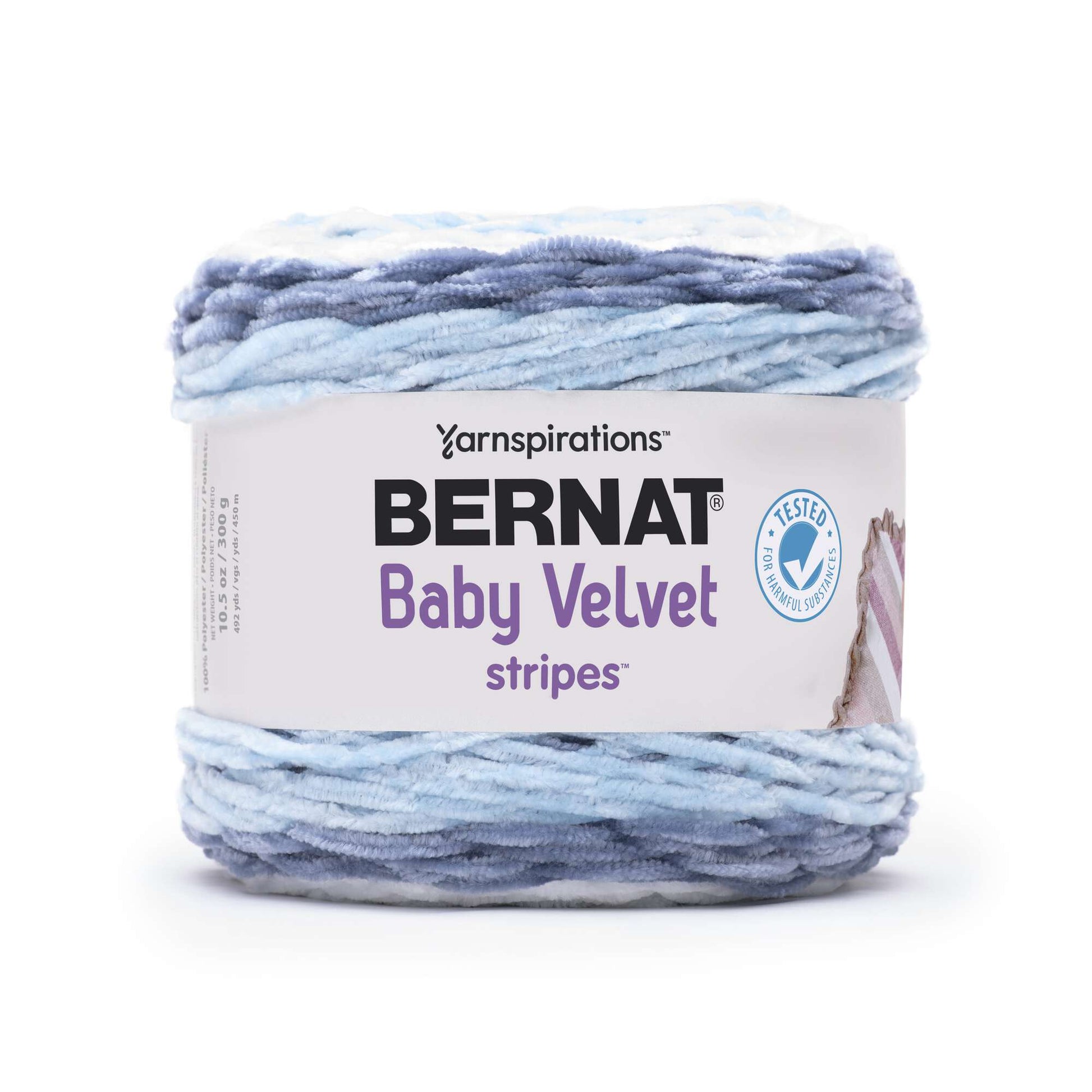 Bernat Baby Velvet Stripes Yarn - Discontinued Shades Wandering Bunny