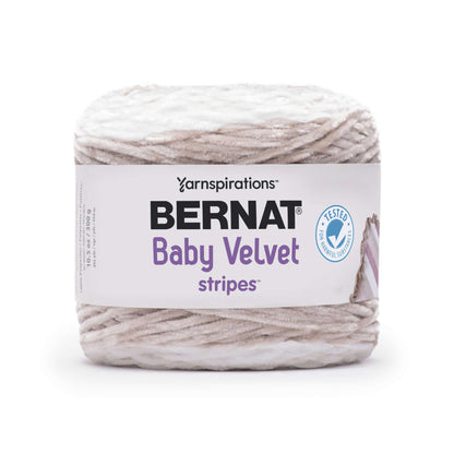 Bernat Baby Velvet Stripes Yarn - Discontinued Shades Bunny Beige