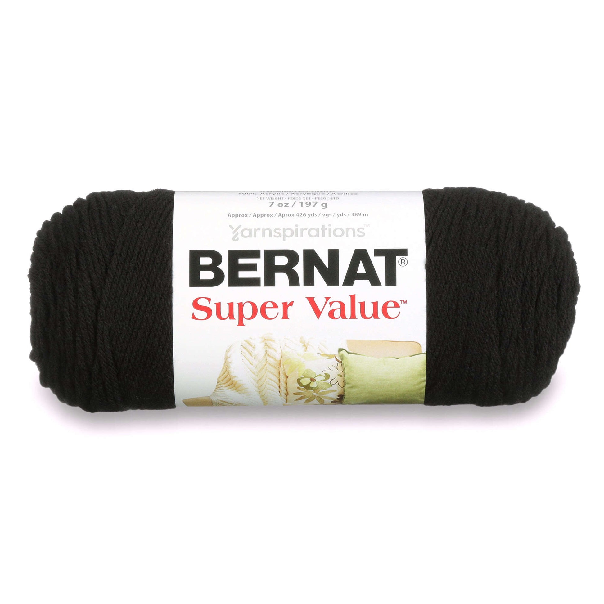 Bernat Super Value Yarn Black