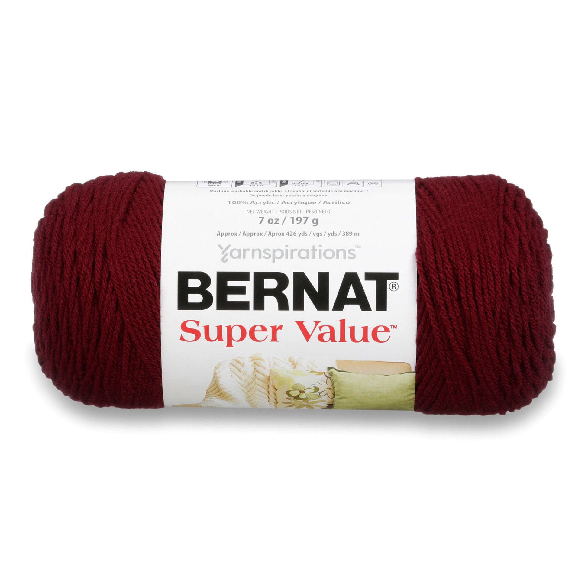 Bernat Super Value Yarn Burgundy