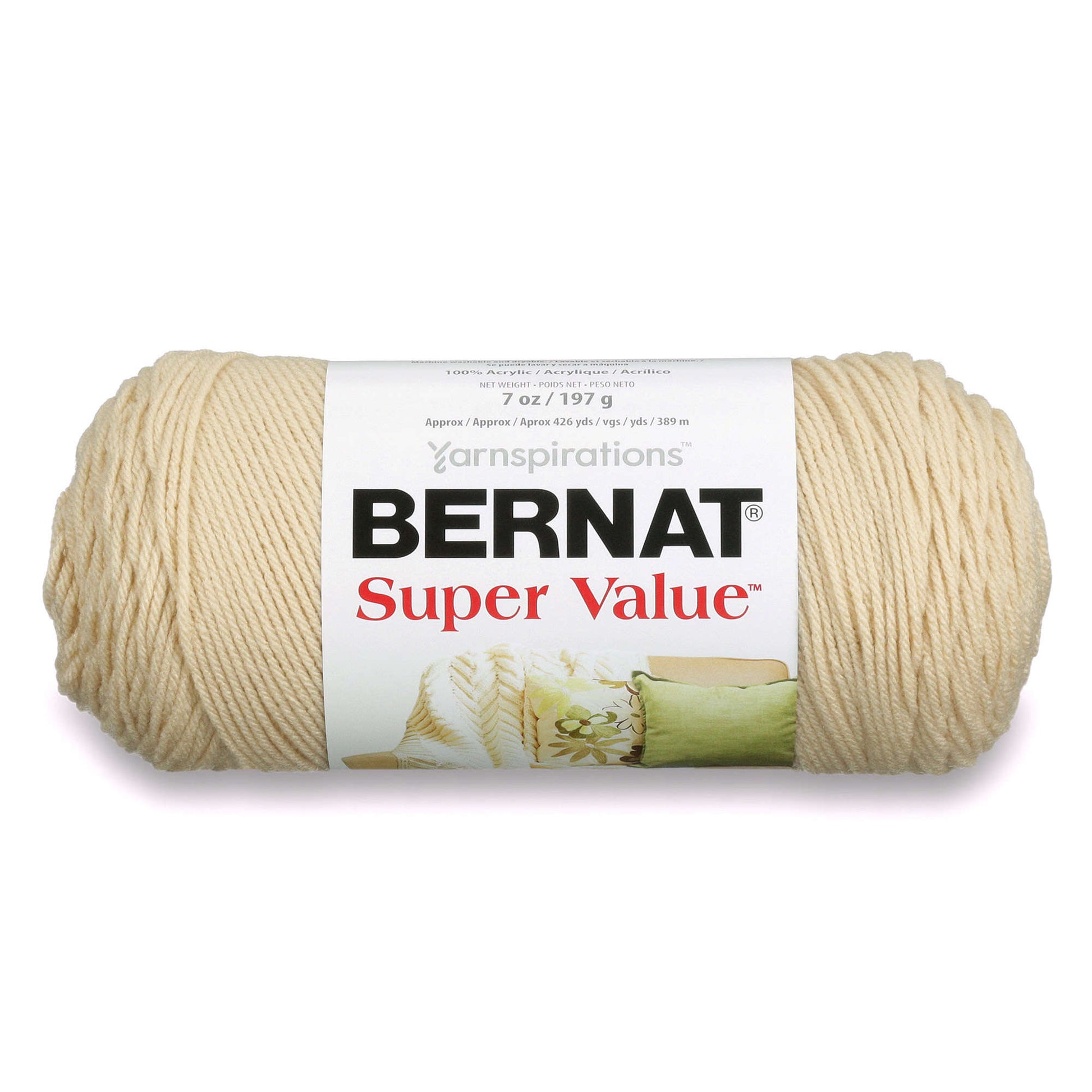 Bernat Super Value Solid Yarn-Sunshine