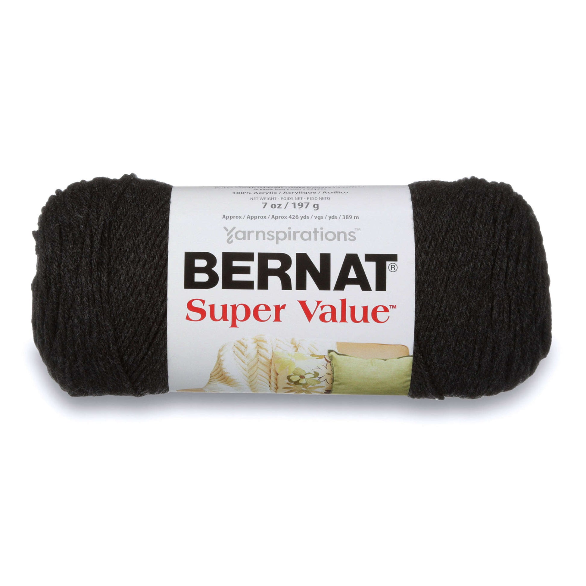 Bernat Super Value Yarn Dark Gray
