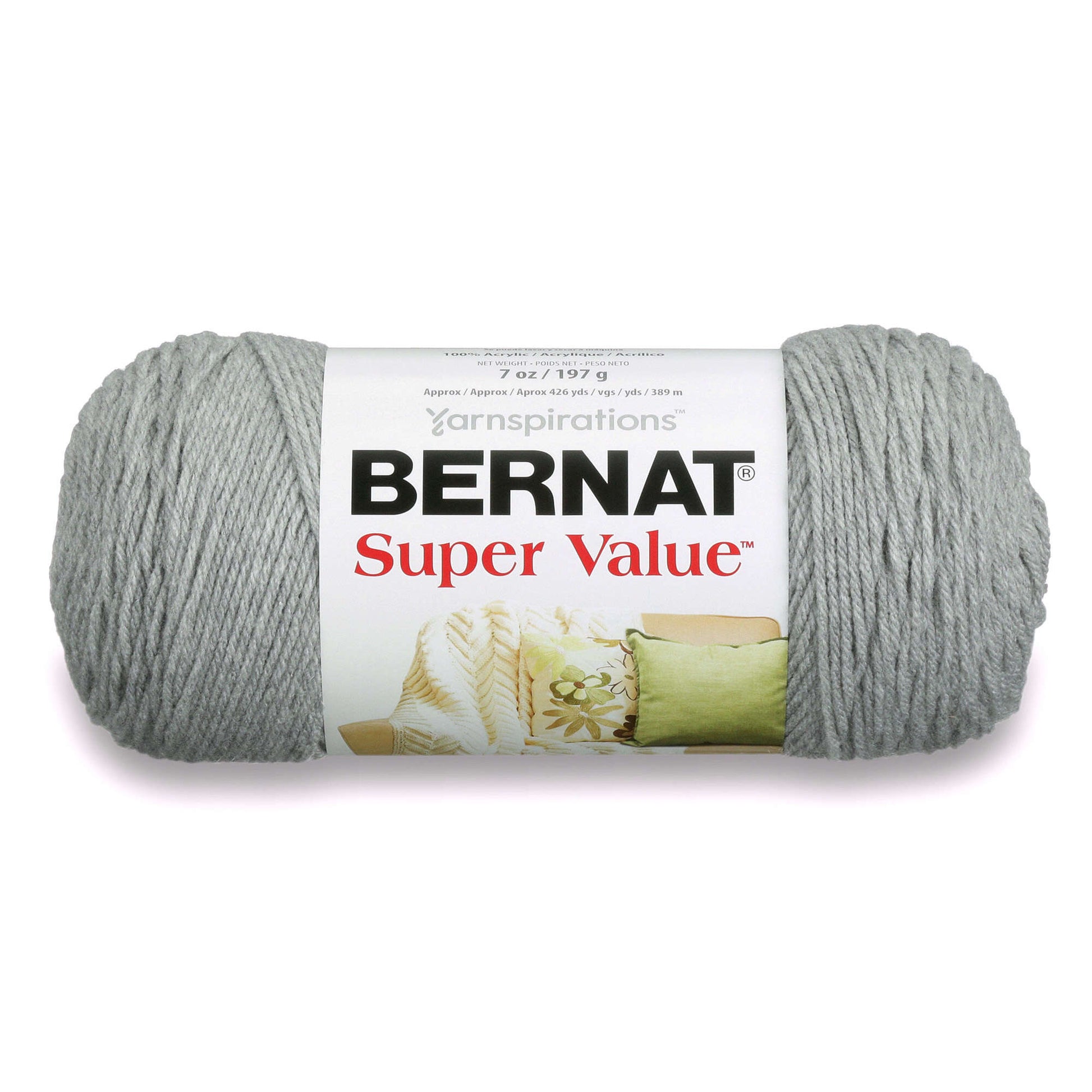 Bernat® Super Value™ #4 Medium Acrylic Yarn, Baby Pink 7oz/197g