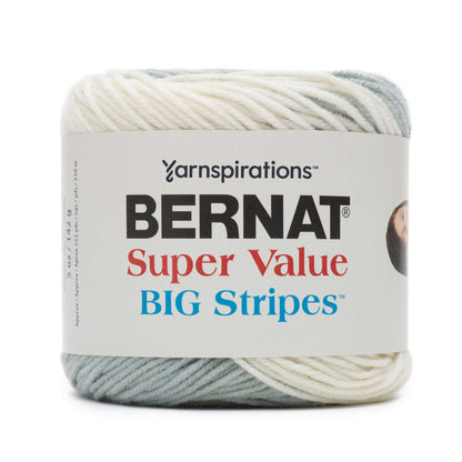 Bernat Super Value Big Stripes Yarn - Discontinued Shades Stormclouds