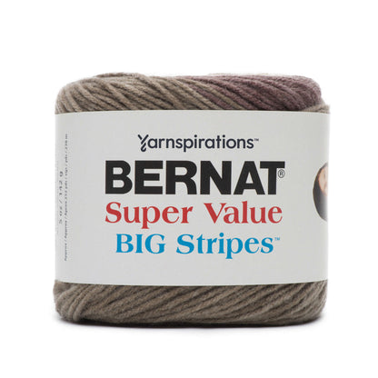 Bernat Super Value Big Stripes Yarn - Discontinued Shades Shifting Sands