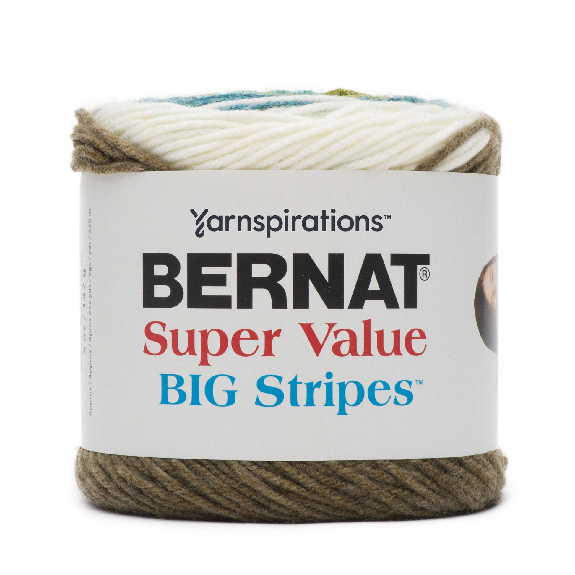 Bernat Super Value Big Stripes Yarn - Discontinued Shades Shoreline
