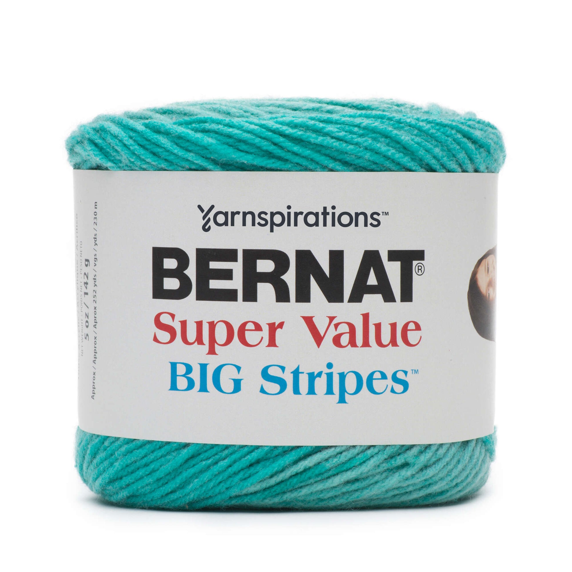 Bernat Super Value Big Stripes Yarn - Discontinued Shades Deep Seas