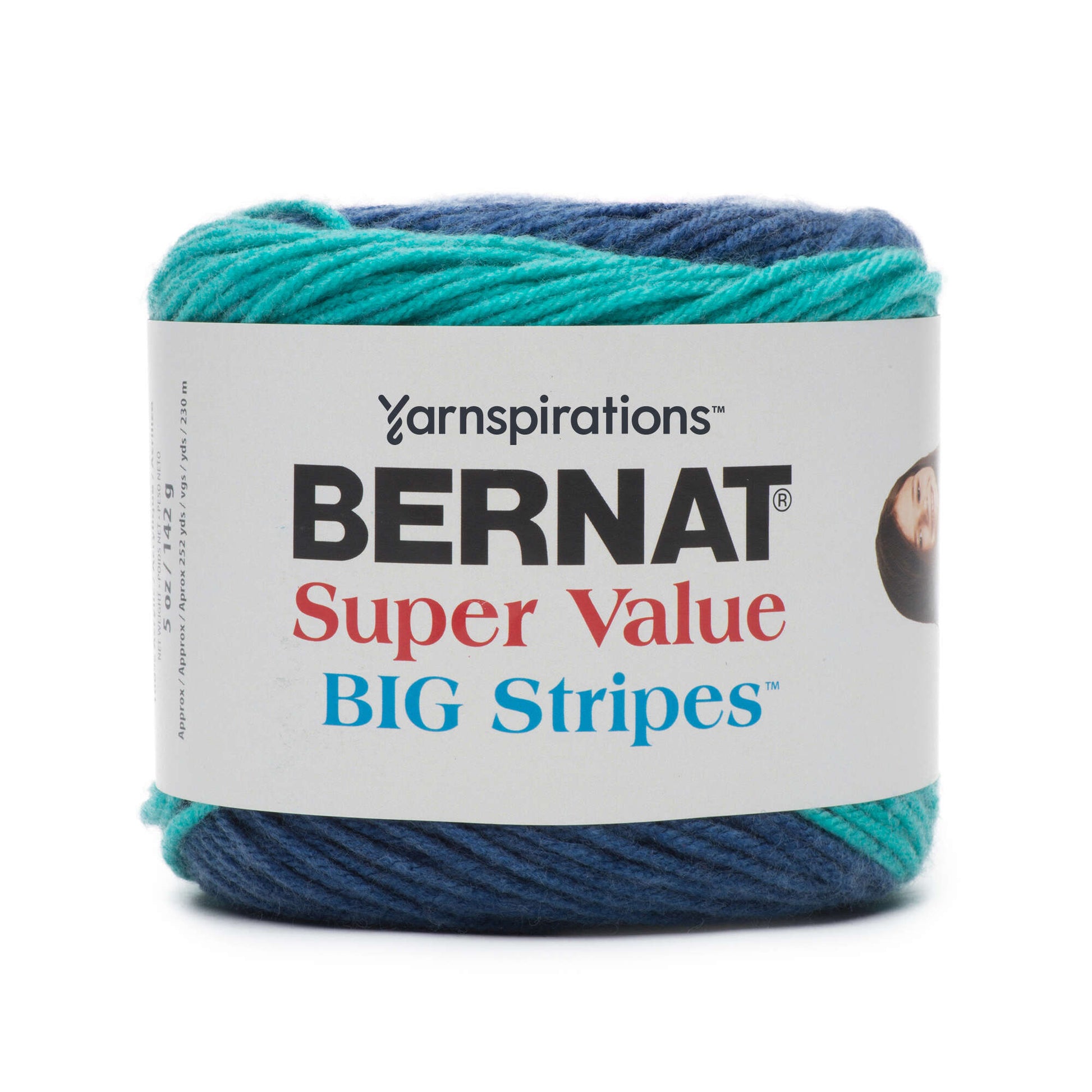 Bernat Super Value Big Stripes Yarn - Discontinued Shades Berry Punch