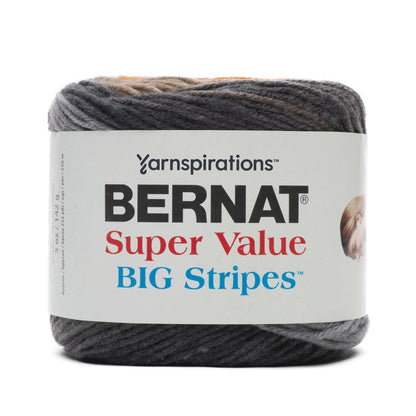 Bernat Super Value Big Stripes Yarn - Discontinued Shades Warm Patina