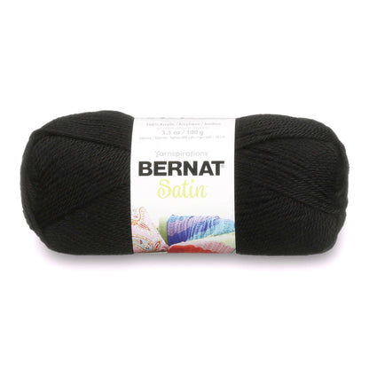 Bernat Satin Yarn - Clearance Shades Ebony