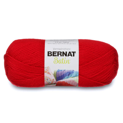 Bernat Satin Yarn - Clearance Shades Crimson
