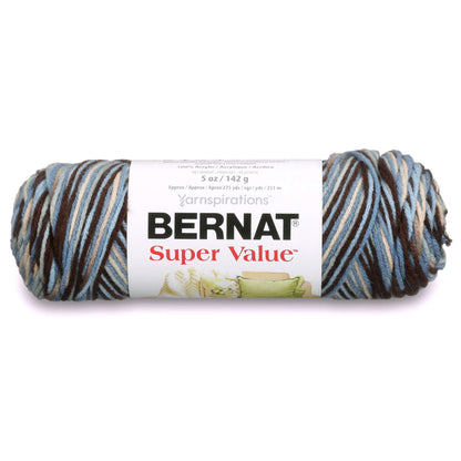 Bernat Super Value Variegates Yarn - Discontinued Shades Wedgewood Ombre