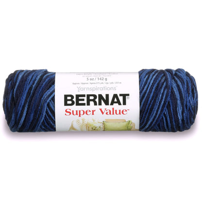 Bernat Super Value Variegates Yarn Denim Ombre