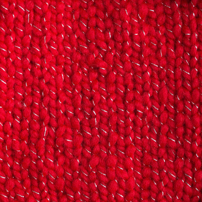 Bernat Happy Holidays Yarn - Discontinued Silvered Red