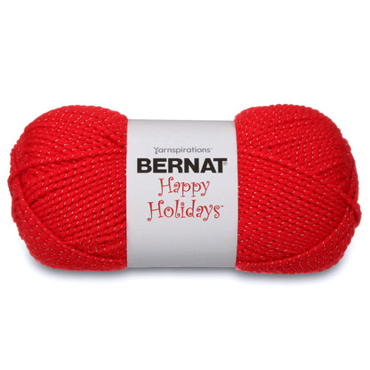Bernat Happy Holidays Yarn - Discontinued Silvered Red