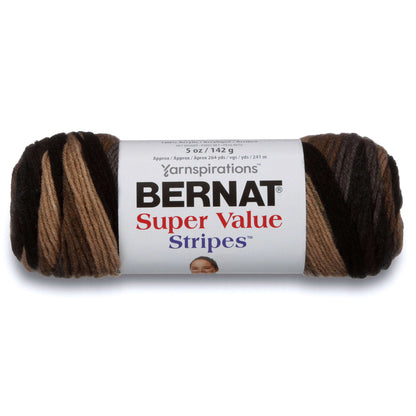 Bernat Super Value Stripes Yarn Sherwood Forest Stripes