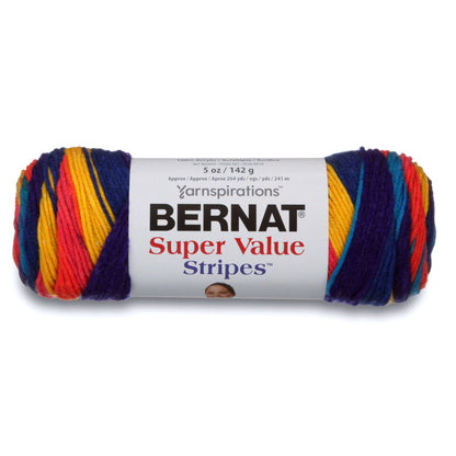 Bernat Super Value Stripes Yarn Candy Store Stripes
