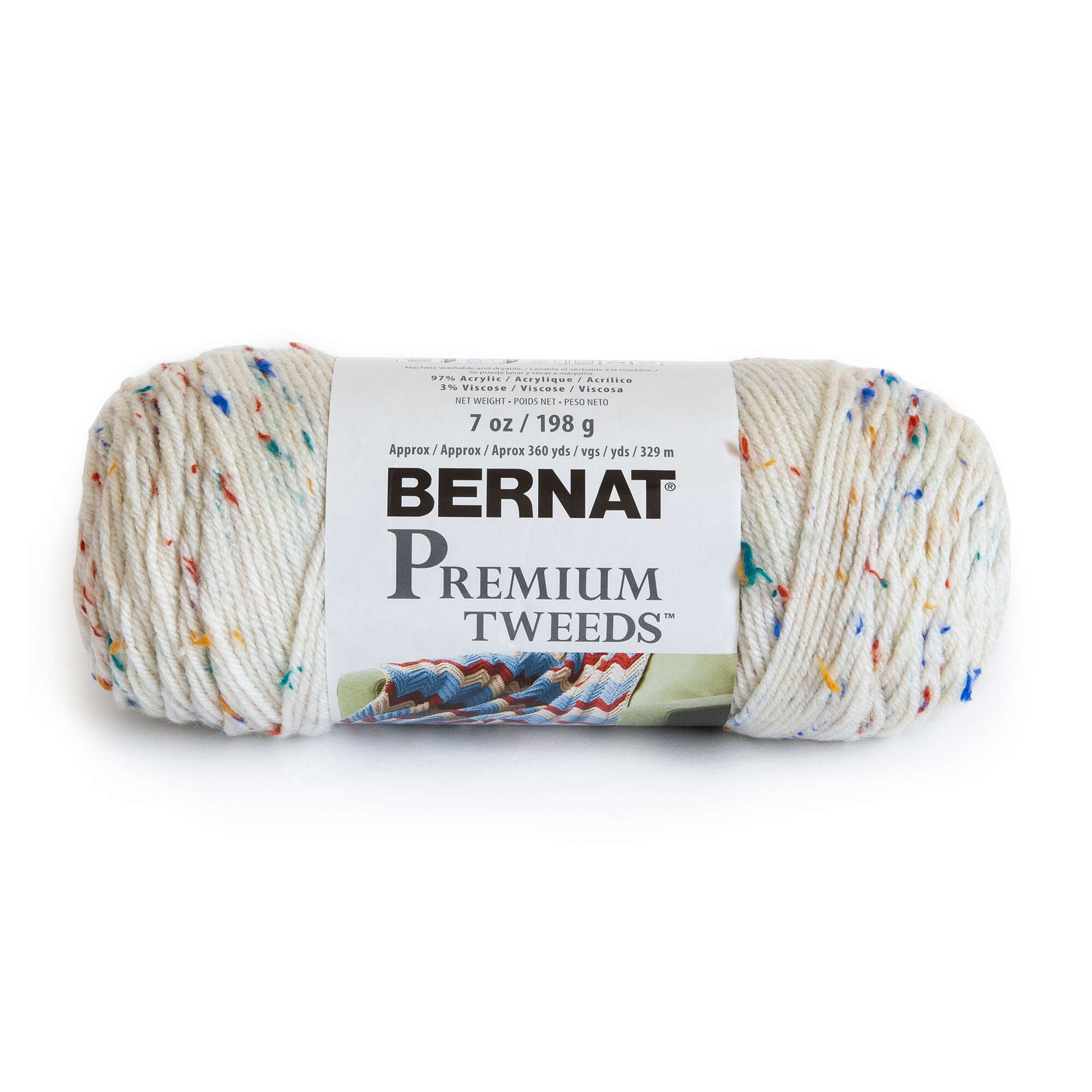 Bernat Premium Tweeds Yarn Rainbow Tweed