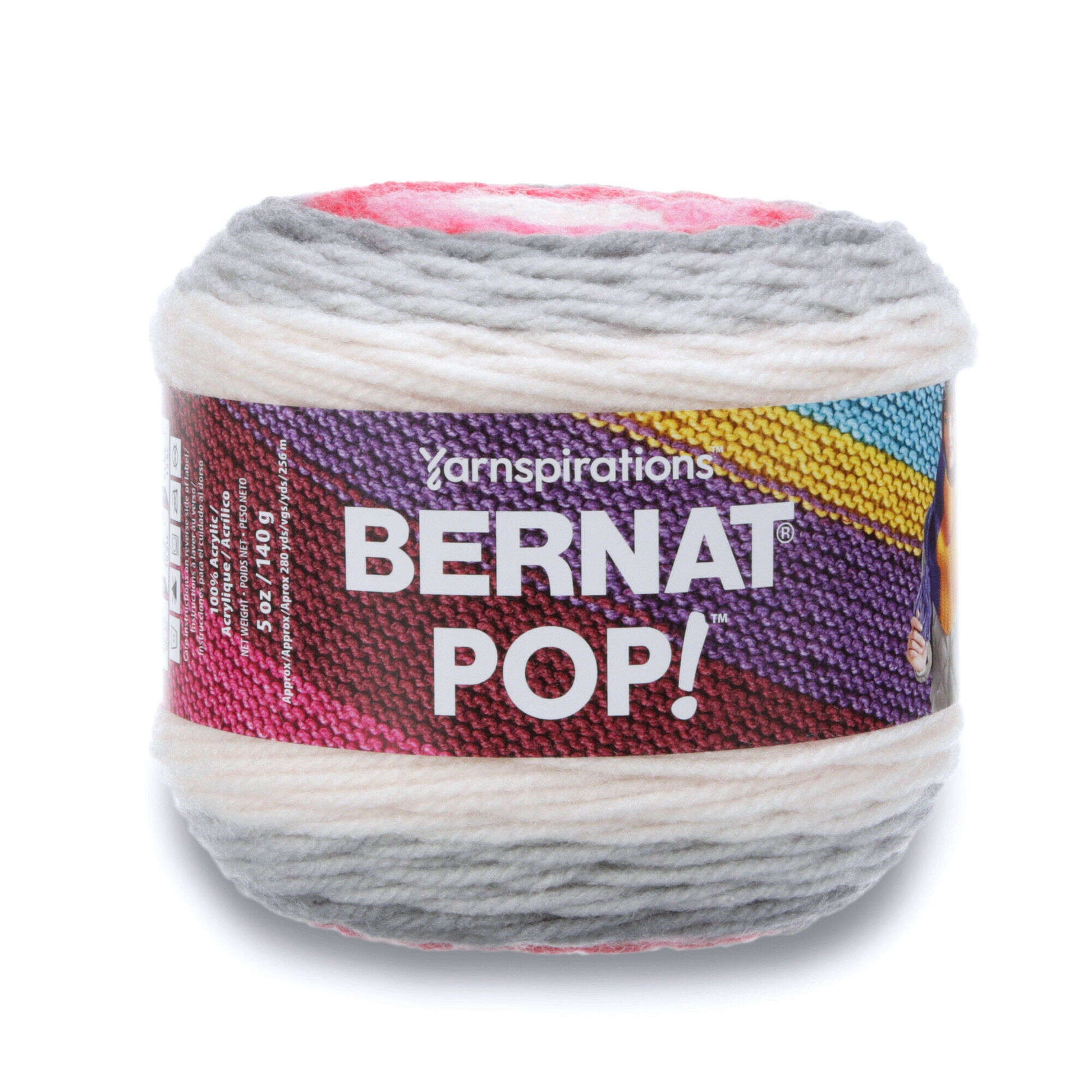 Bernat Pop! Yarn - Clearance Shades Lipstick On Your Collar