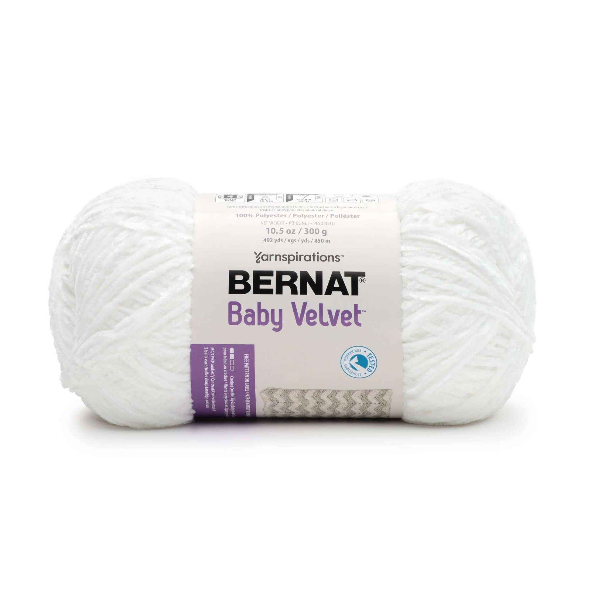 Bernat Baby Velvet Yarn (300g/10.5oz) Snowy White