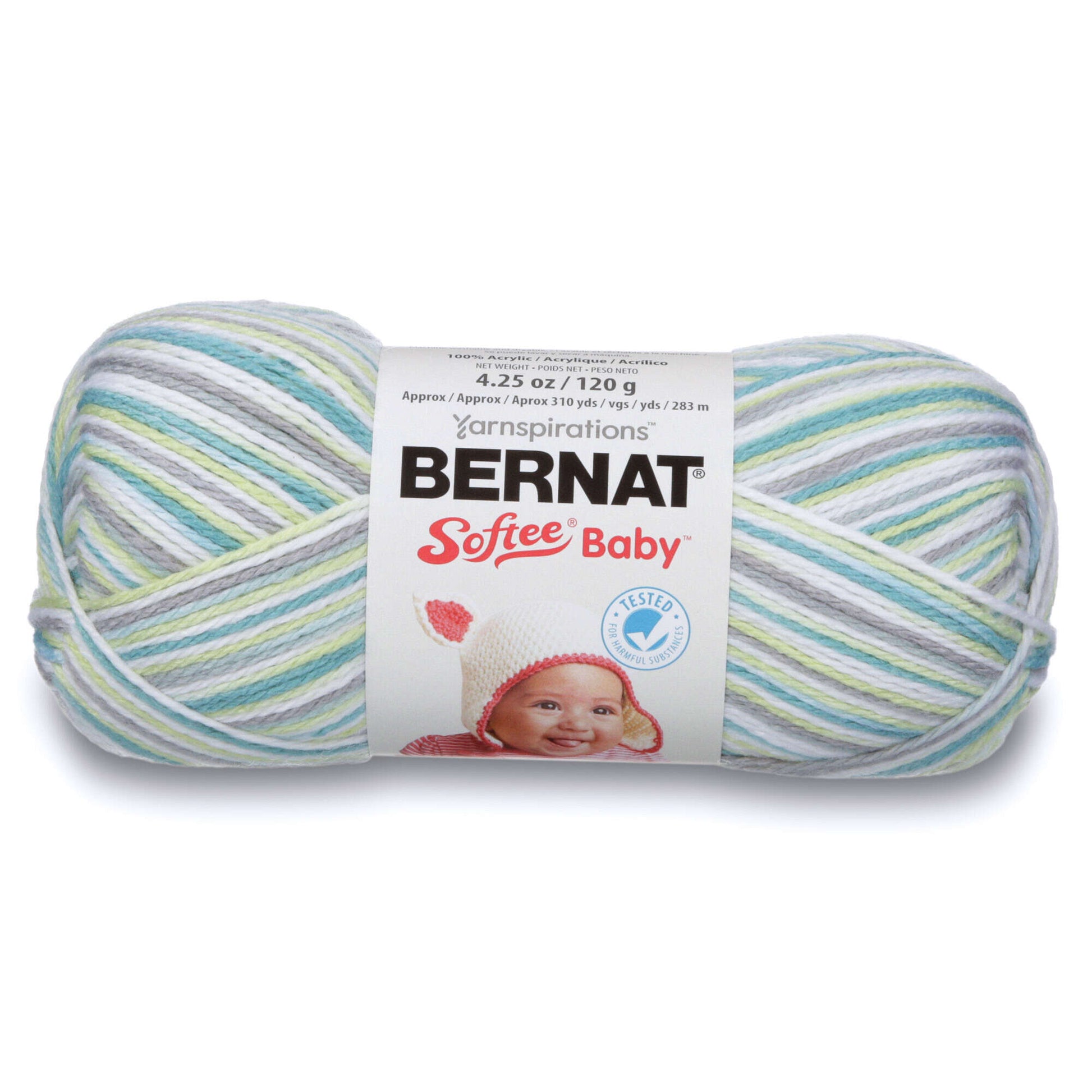 Bernat Softee Baby Variegates Yarn Prince Pebbles Ombre