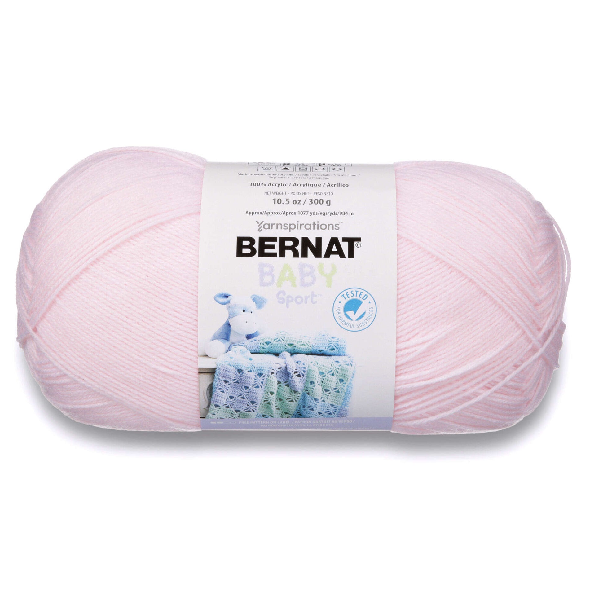 Bernat Baby Sport Yarn (300g/10.5oz) Baby Pink