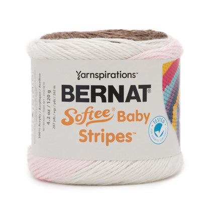 Bernat Softee Baby Stripes Yarn - Discontinued First Blush Stripe