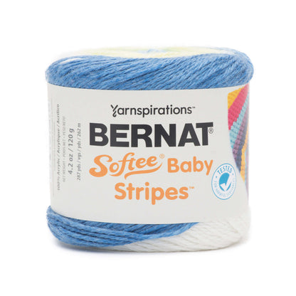 Bernat Softee Baby Stripes Yarn - Discontinued Sunshine Sky Stripe