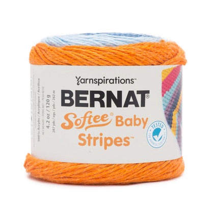 Bernat Softee Baby Stripes Yarn - Discontinued Blue Jeans Stripe