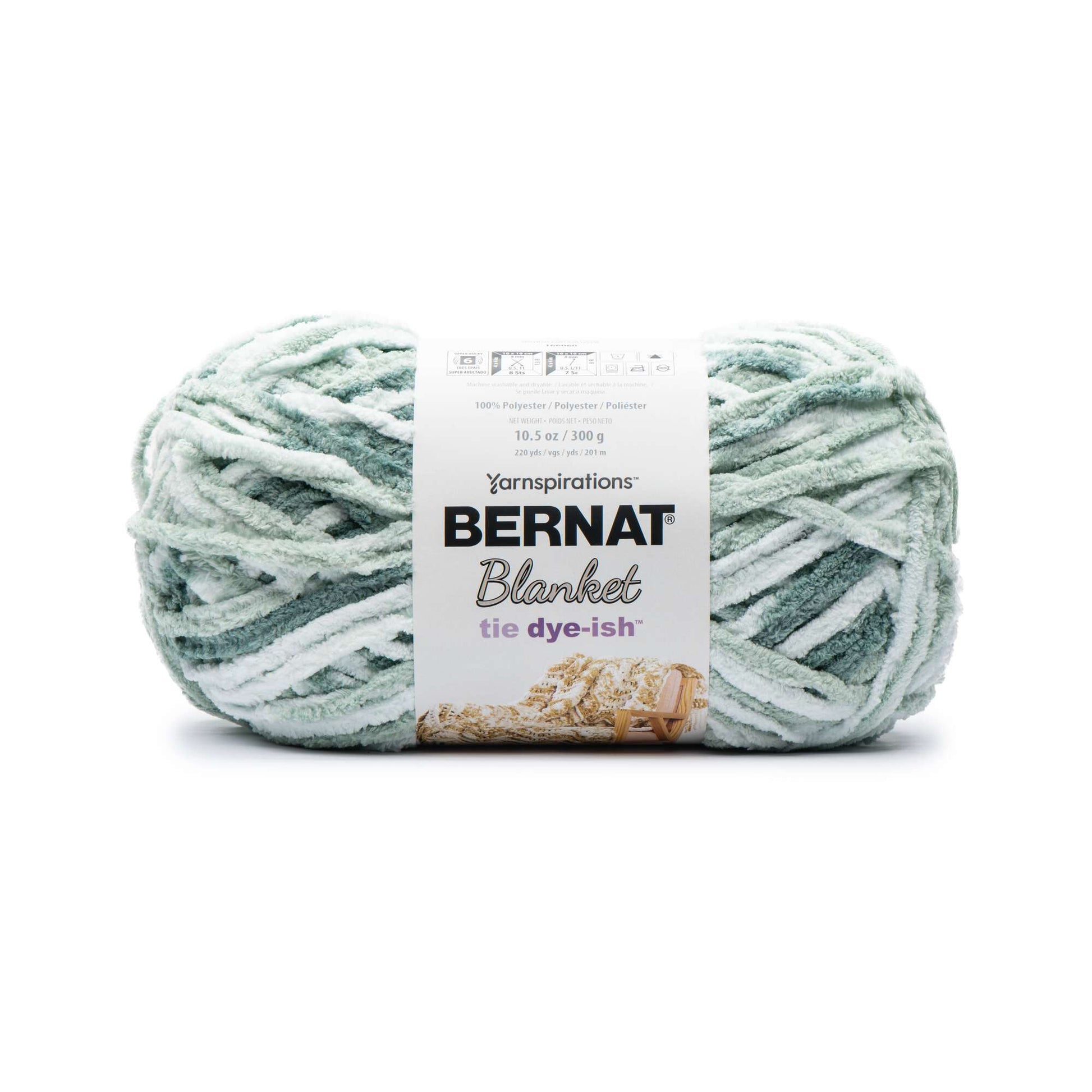 Bernat Blanket Tie Dye-ish Yarn (300g/10.5oz) Mossy Hills