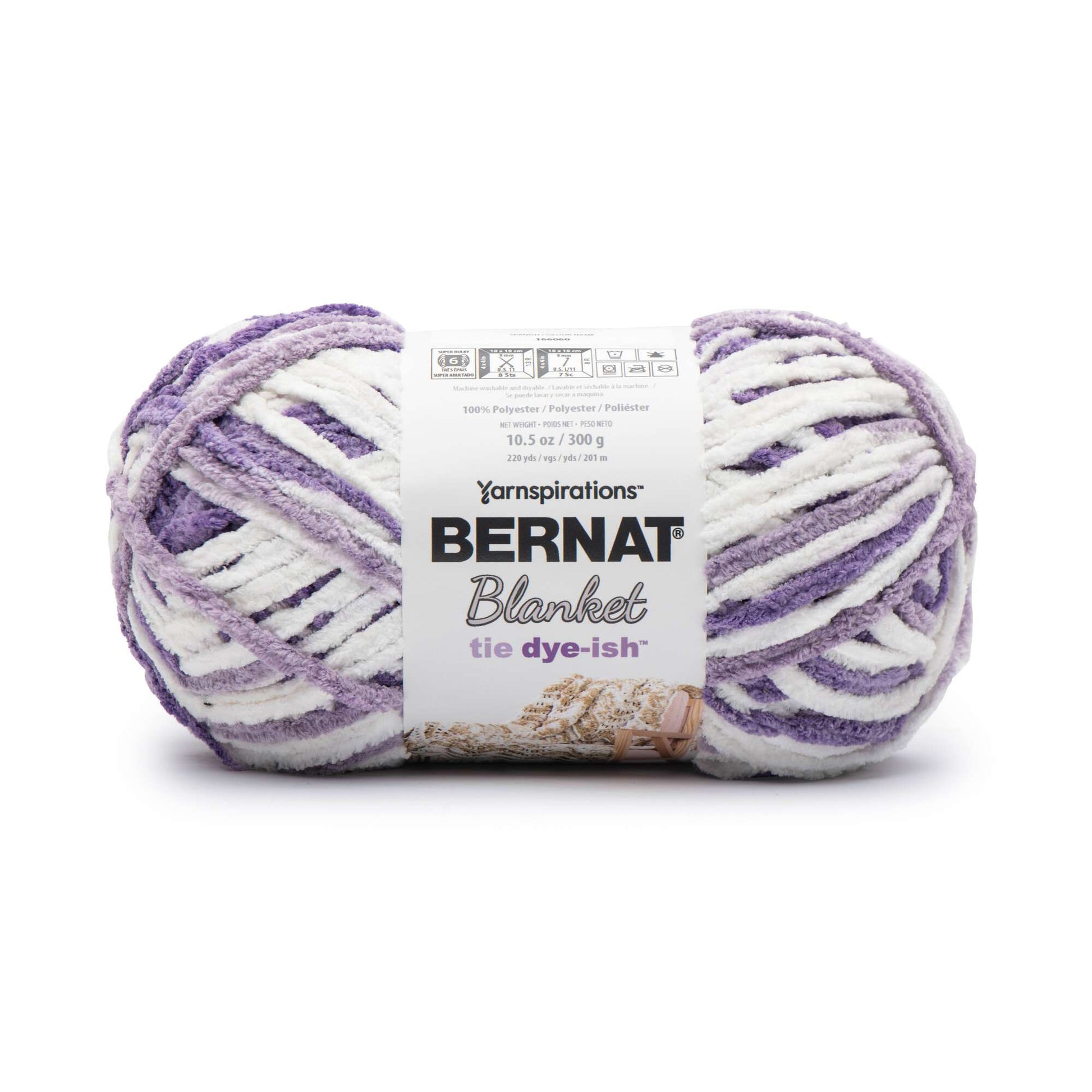Bernat Blanket Tie Dye-ish Yarn (300g/10.5oz) Lavender