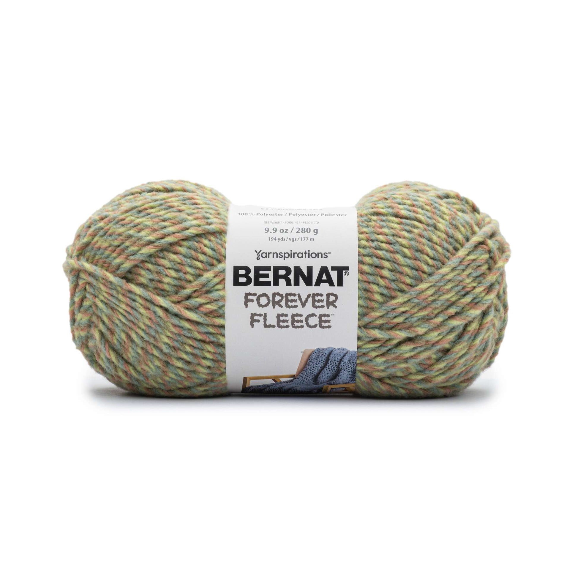 Bernat Forever Fleece Yarn Croton Green
