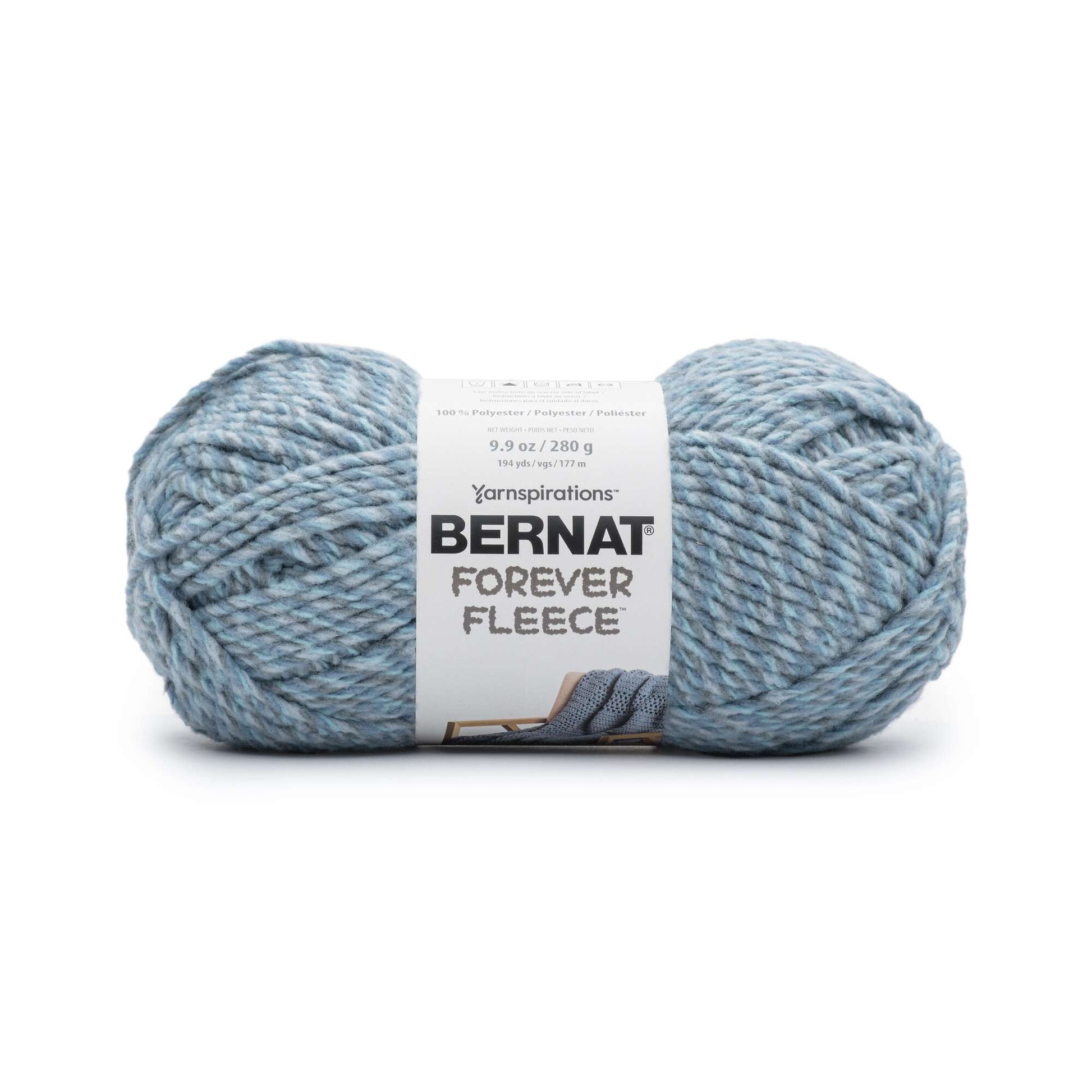 2 Pack Bernat Forever Fleece Yarn-White Noise 166061-61004 - GettyCrafts
