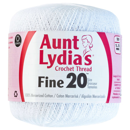 Aunt Lydia's Fine Crochet Thread Size 20 White