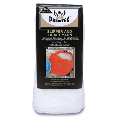 Phentex Slipper & Craft Yarn White