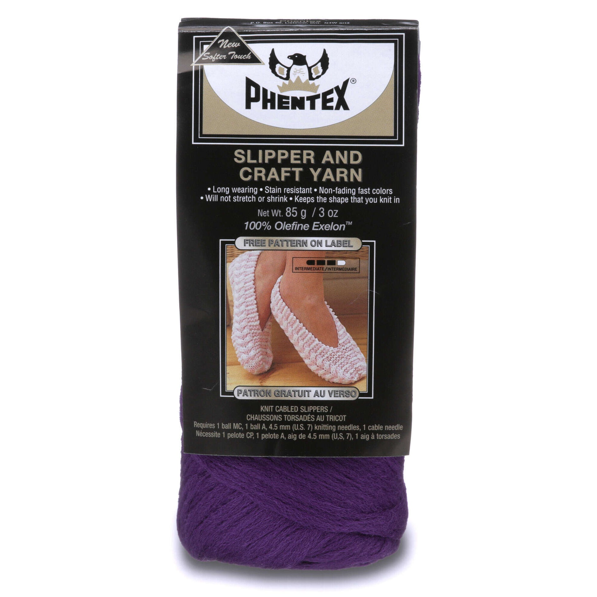 Phentex Slipper & Craft Yarn - Discontinued Shades Mulberry