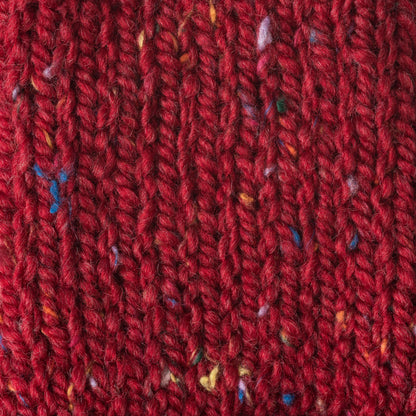 Patons Shetland Chunky Tweeds Yarn - Discontinued Shades Deep Red Tweed