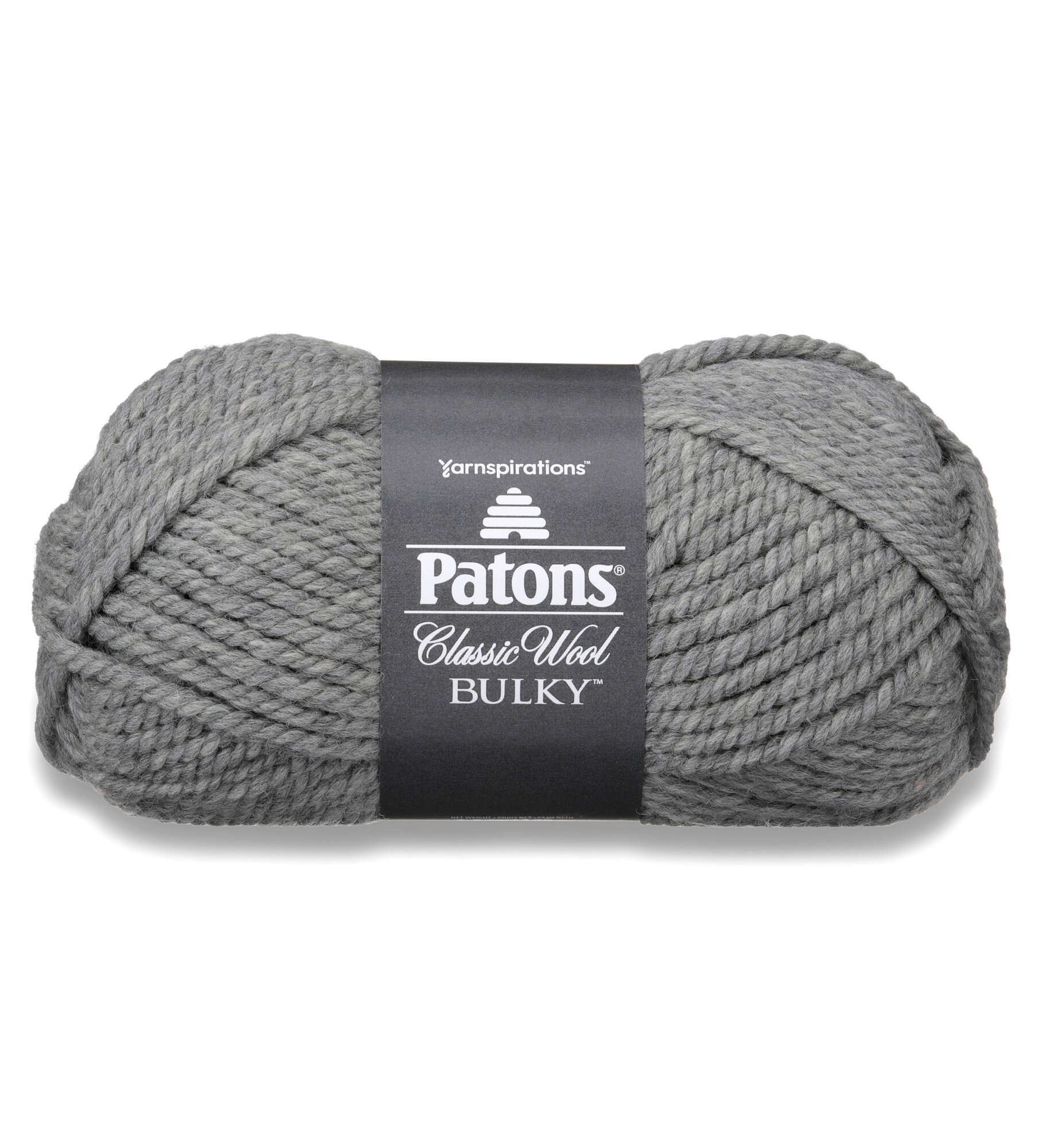 Patons Classic Wool Bulky Yarn - Discontinued Shades Medium Gray Heather