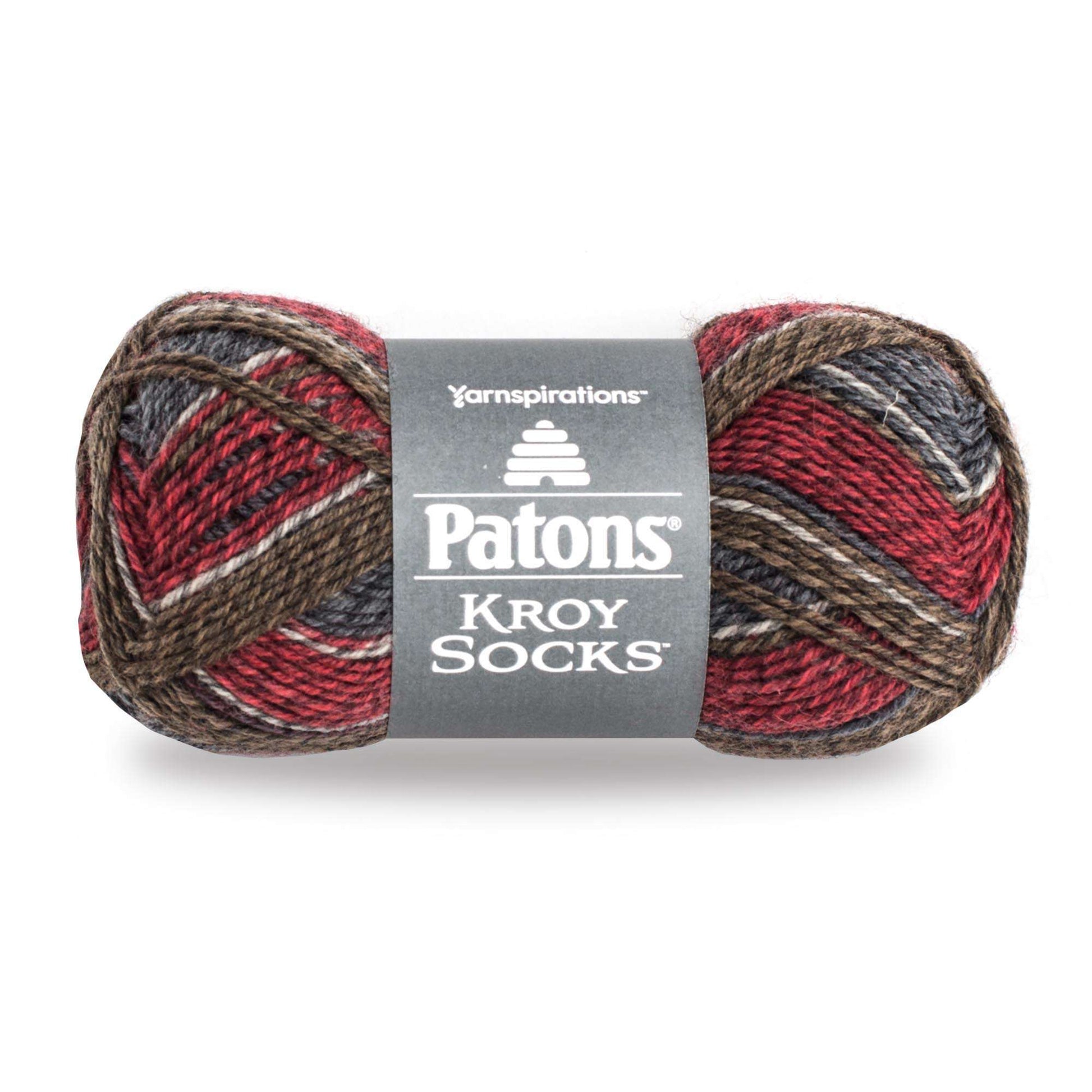 Patons Kroy Socks Yarn Gray Brown Marl