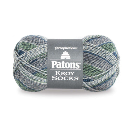 Patons Kroy Socks Yarn - Discontinued Shades Green Striped Ragg