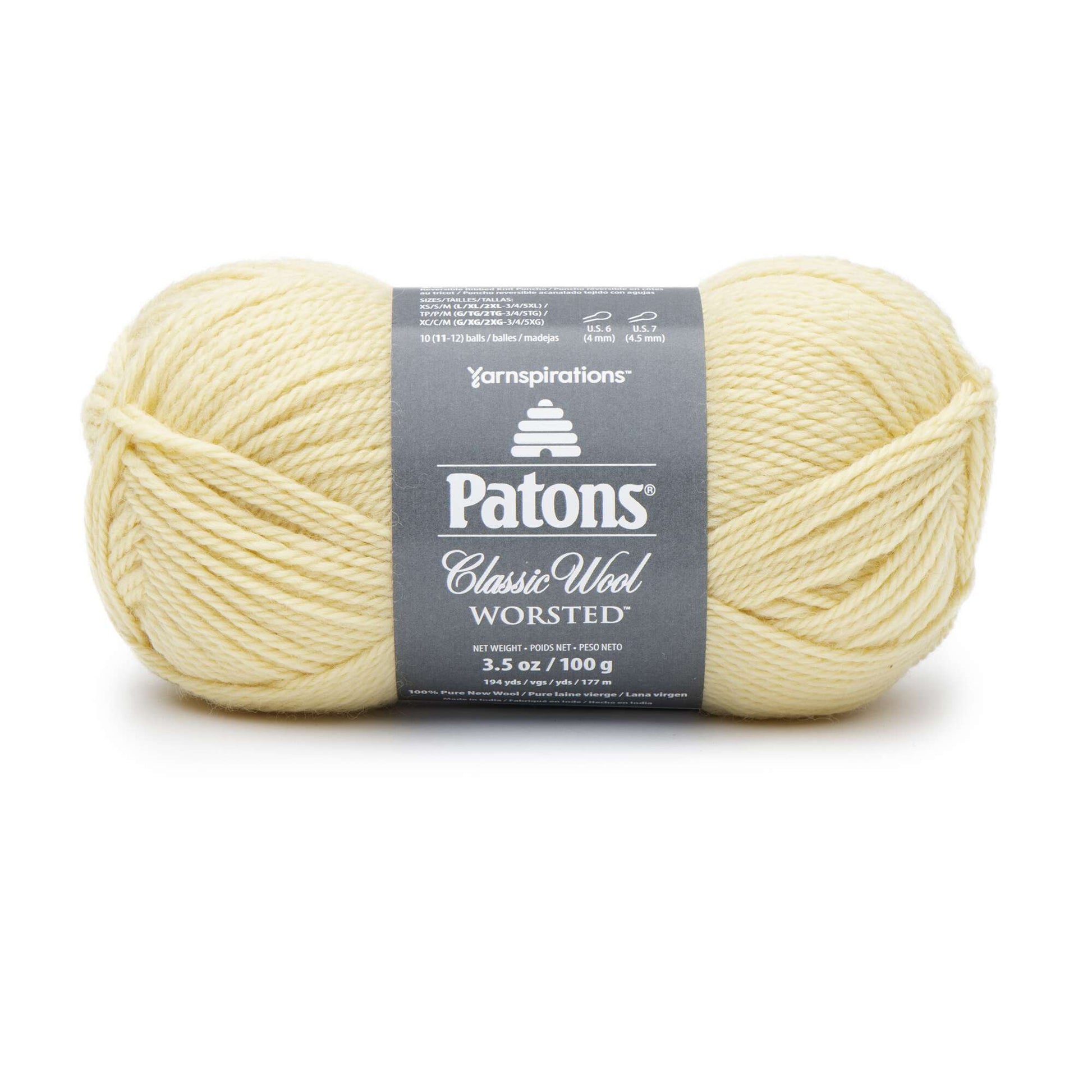 Patons Classic Wool Worsted Yarn Soft Sunshine