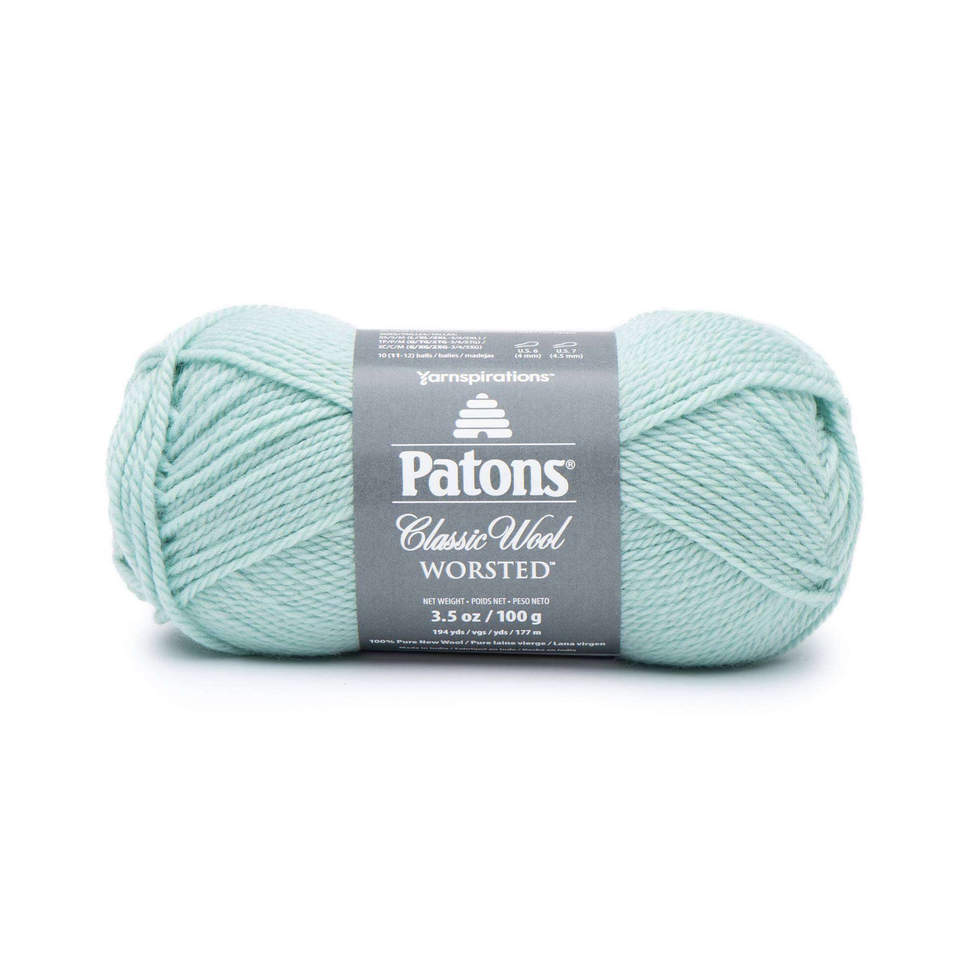 Patons Classic Wool Worsted Yarn Misty Green
