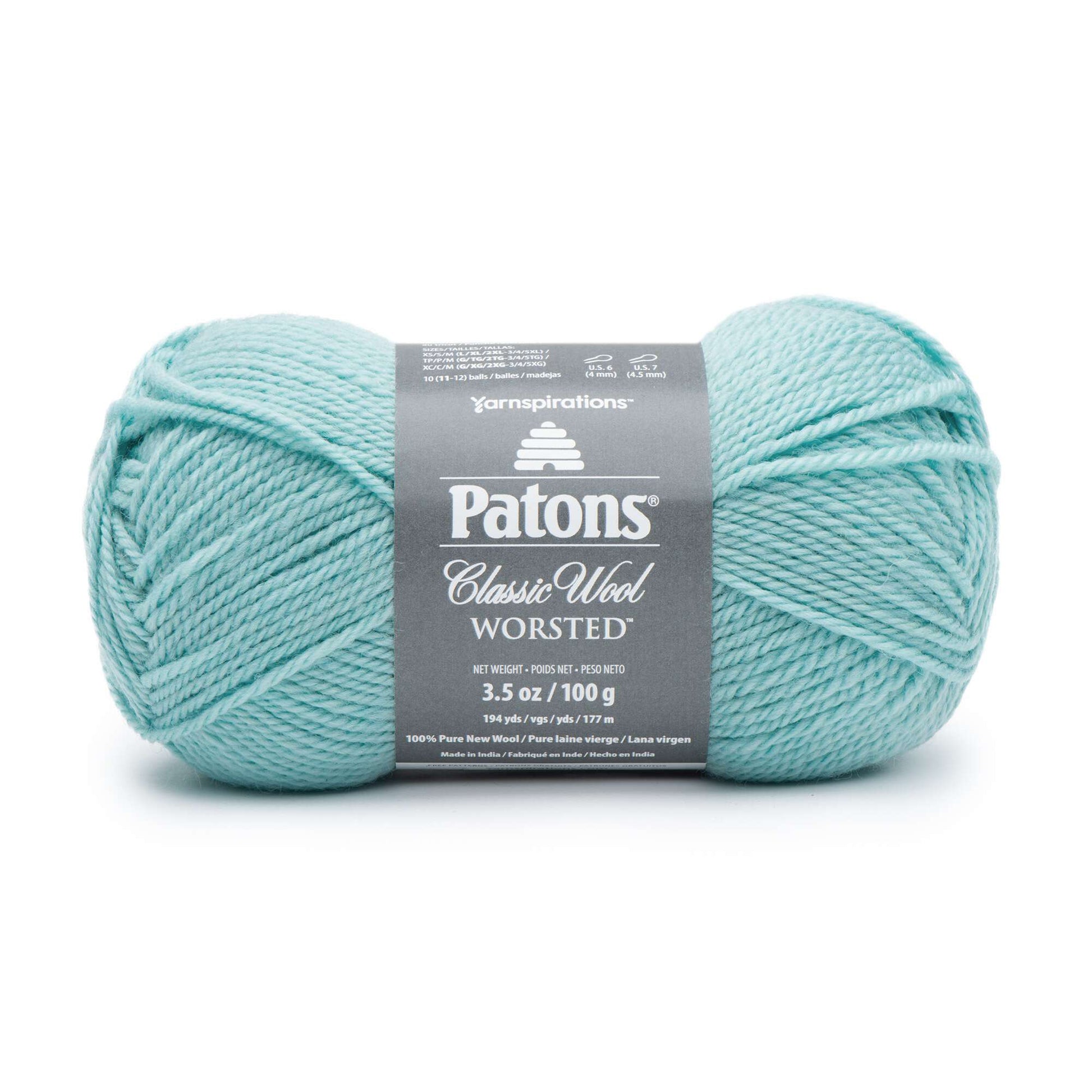 Patons Classic Wool Worsted Yarn Duck Egg Blue
